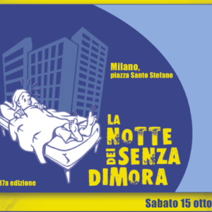 15 ottobre: La Notte dei Senza Dimora..noi ci saremo!