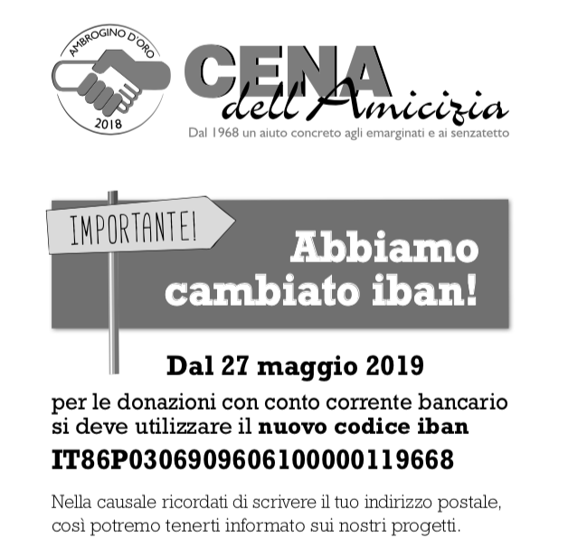 Attenzione, Cena cambia iban per i bonifici bancari!