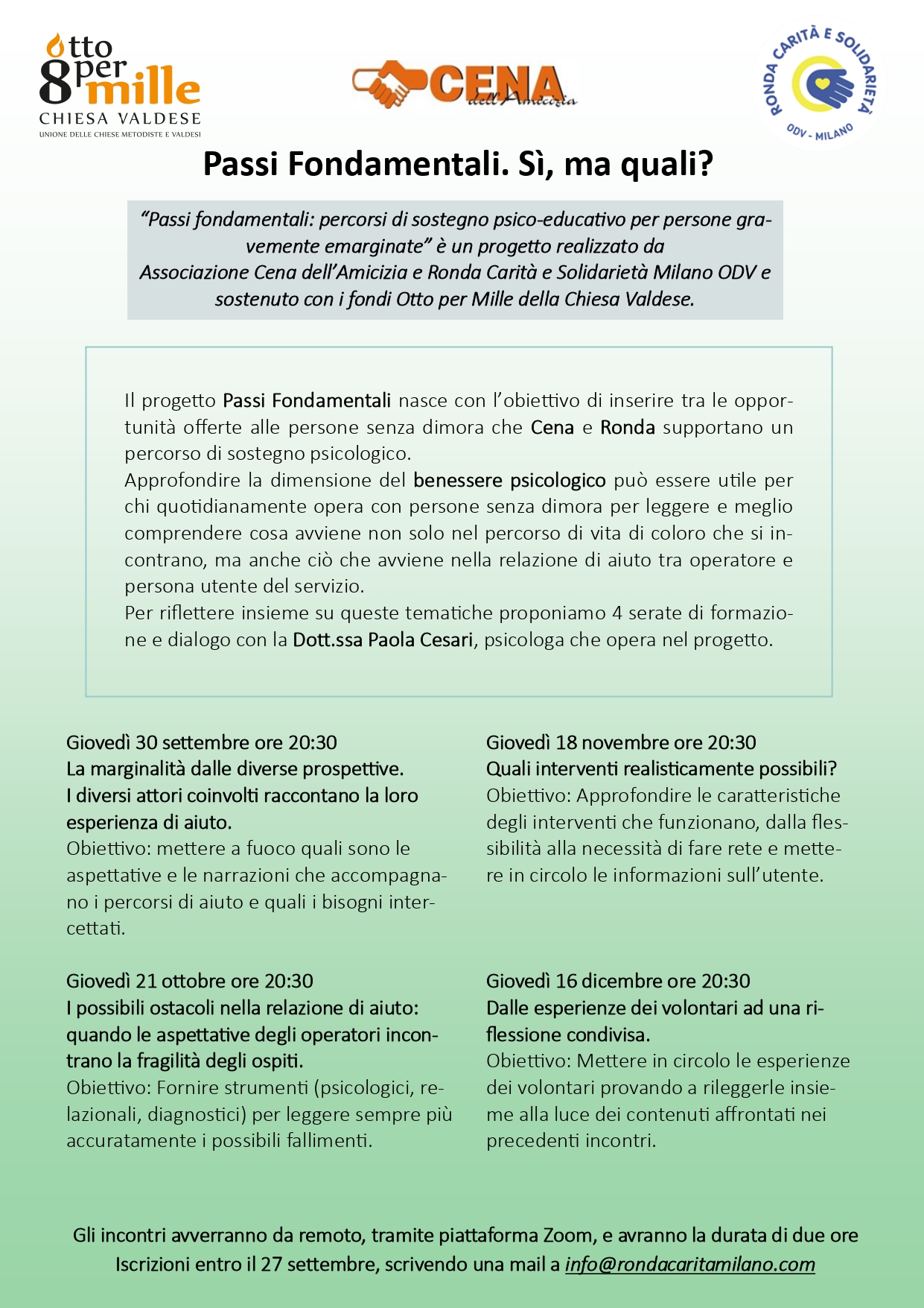 4 incontri di approfondimento