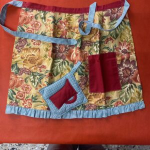 Grembiule da cucina con pattina coordinata