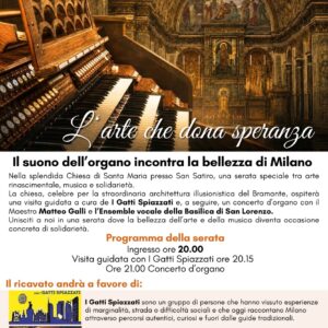 10 giugno: visita guidata e concerto alla chiesa di San Satiro